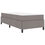 vidaXL Lit à ressorts Crème  Noir 90 x 200 cm Tissu  Bois Engineered