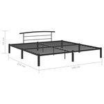 vidaXL Cadre de lit sans matelas noir métal 180x200 cm