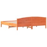 vidaXL Cadre de lit sans matelas cire marron 200x200cm bois pin massif
