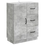 vidaXL Buffet Gris béton 66 x 34 5 x 87 cm Bois d'ingénierie
