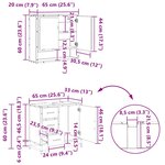 vidaXL Ensemble de mobilier de salle de bain 3 Pièces Chêne noir