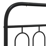 vidaXL Cadre de lit métal sans matelas avec pied de lit noir 100x190cm
