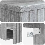 vidaXL Meuble de lavabo mural Sonoma gris 39 x 41 x 64 5 cm
