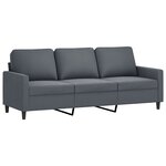 vidaXL Ensemble de canapés 2 Pièces avec coussins Gris foncé Velours