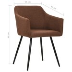 vidaXL Chaises à manger lot de 2 marron tissu