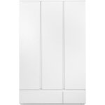 Armoire IMAGE 60B - blanc mat - 3 portes + 2 tiroirs - 121 6 x 191 x 55 cm