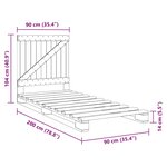 vidaXL Cadre de lit sans matelas avec tête de lit 90x200 cm