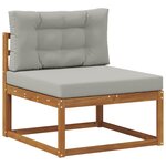 vidaXL Ensemble de canapés d'extérieur 8 pc Gris Naturel et Clair