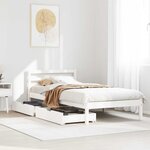 vidaXL Cadre de lit sans matelas blanc 90x200 cm bois de pin massif
