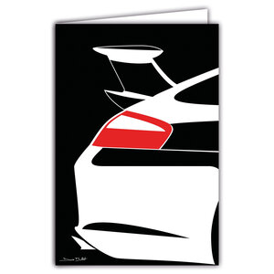 69-1110 Carte Voiture de Sport Luxe Automobile Lignes emblématiques Illustration Graphique Moderne Design épuré coloré Objet de Collection pour Passionné -Avec Enveloppe 12x17cm -Fabrication française