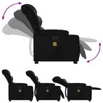 vidaXL Fauteuil inclinable de massage électrique noir similicuir