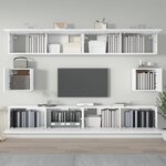 vidaXL Ensemble de meubles TV 6 Pièces Blanc Bois d'ingénierie