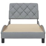 vidaXL Cadre de lit sans matelas gris clair 80x200 cm tissu
