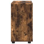 vidaXL Armoire de lavabo de salle de bain avec porte TULUM Chêne fumé