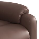 vidaXL Fauteuil inclinable Marron Similicuir