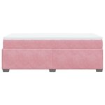 vidaXL Sommier à lattes de lit avec matelas Rose 90x200 cm Velours