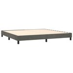 vidaXL Sommier à lattes de lit avec matelas LED Gris foncé 200x200 cm