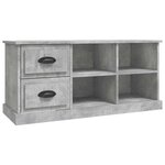 vidaXL Meuble TV gris béton 102x35 5x47 5 cm bois d'ingénierie