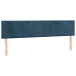 vidaXL Sommier à lattes de lit et matelas Bleu foncé 160x200cm Velours