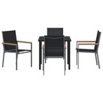 vidaXL Ensemble de 3 Noir