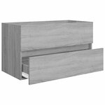vidaXL Ensemble de meubles de salle de bain 2 Pièces Sonoma gris