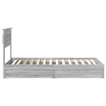 vidaXL Lit de Rangement Gris Sonoma 100 x 200 cm Bois d'ingénierie