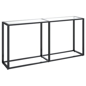 vidaXL Table console Transparent 160x35x75 5 cm Verre trempé