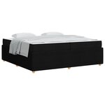 vidaXL Cadre de lit avec matelas Noir 200 x 200 cm tissu