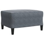 vidaXL Ensemble de canapés 4 Pièces avec coussins Gris foncé Velours