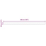 vidaXL Valance de store pour cadre de 5 m Noir 4.8x0.2 m