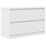 vidaXL Meuble TV blanc 80x35x54 cm bois d'ingénierie