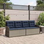 vidaXL Banc de jardin Gris polyrotin