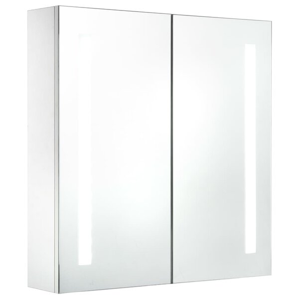 vidaXL Armoire de salle de bain à miroir LED 60x14x62 cm