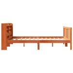 vidaXL Cadre de lit et tête de lit sans matelas cire marron 135x190 cm