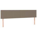 vidaXL Tête de lit à LED Taupe 160x5x78/88 cm Tissu