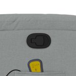 vidaXL Fauteuil de massage inclinable gris clair tissu
