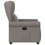 vidaXL Fauteuil inclinable électrique Taupe Tissu