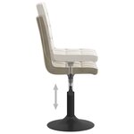 vidaXL Chaises pivotantes à manger lot de 2 gris clair velours