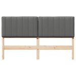 vidaXL Tête de lit capitonnée Marron et gris clair 160 cm Pin massif