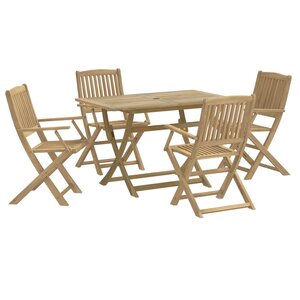 vidaXL Ensemble à manger de jardin 5 Pièces Bois d'acacia solide