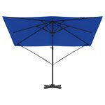 vidaXL Parasol de Patio Bleu azur Aluminium  Polyester 3m