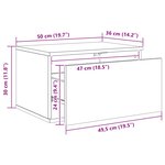 vidaXL Tables de chevet murales avec lumières LED 2 Pièces blanc