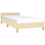 vidaXL Cadre de lit sans matelas crème 100x200 cm tissu