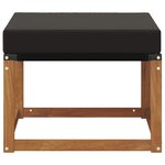 vidaXL Pouf d'Extérieur Bois d'acacia massif et tissu Textilène