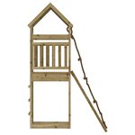 vidaXL Maisonnette de jeu avec mur d'escalade bois de pin imprégné