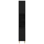 Meuble de salle de bain vidaXL Chêne noir 30x30x190 cm Bois d'ingénierie