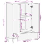 vidaXL Buffet Haut Marron 60 x 33 5 x 100 cm Bois de mangue massif