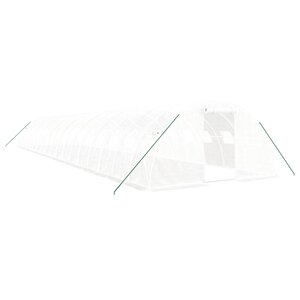 vidaXL Serre avec cadre en acier blanc 72 m² 18x4x2 m
