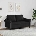 vidaXL Canapé à 2 places Noir 120 cm Similicuir