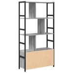 vidaXL Étagère Sonoma gris 80 x 30 x 155.5 cm Bois d'ingénierie